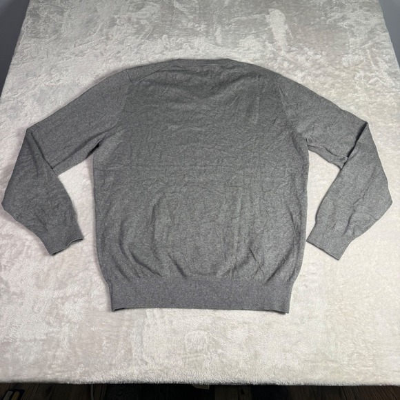 NWT Collars & Co Mens Luxury Touch Cotton Cashmere V-Neck Sweater M Grey - Picture 7 of 10